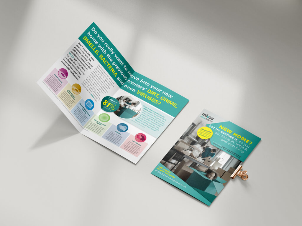 Promotional brochure for commercial cleaning company