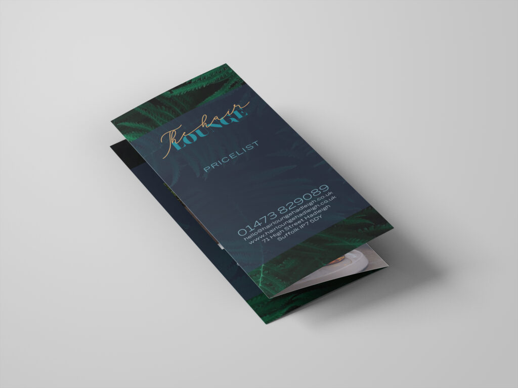 The Hair Lounge - Tri-fold brochure - hair salon services