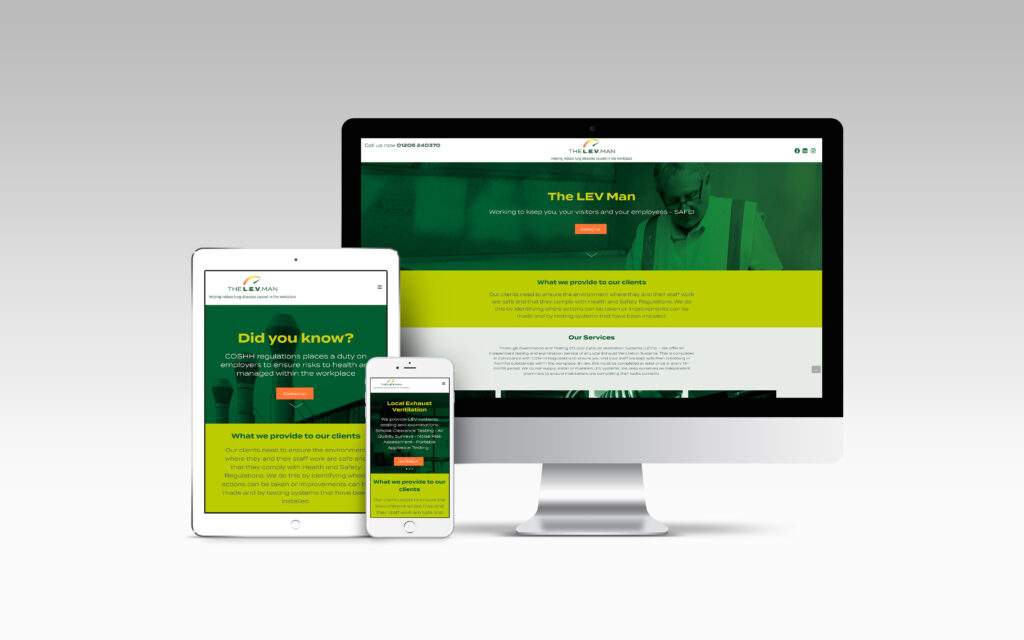 The LEV Man responsive website