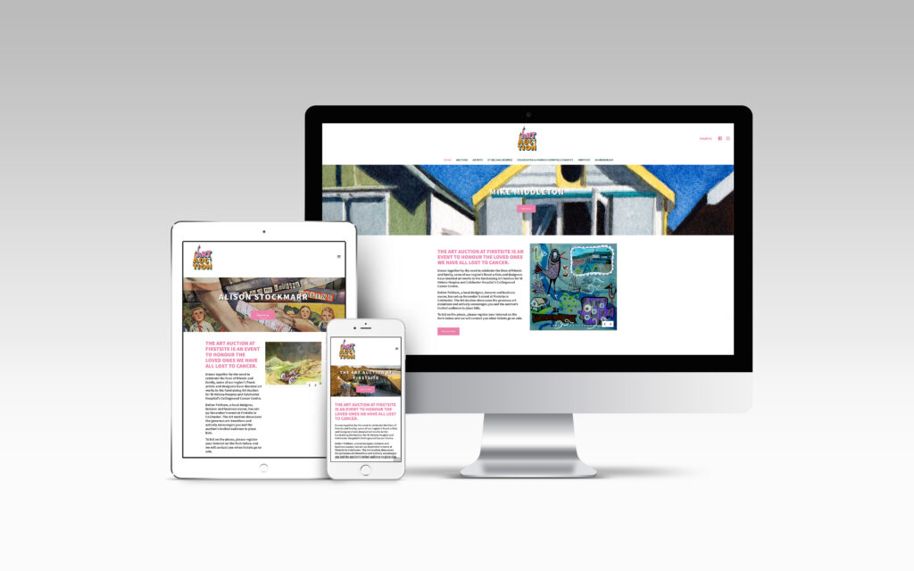 Art Auction - fully responsive website, showcasing the work of local artists.
